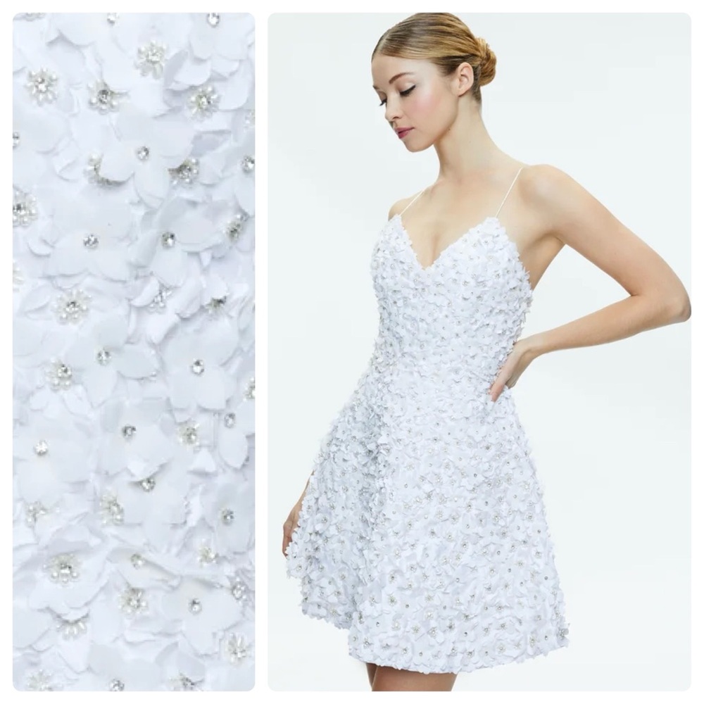 ALICE + OLIVIA Domenica Embellished Mini Gown